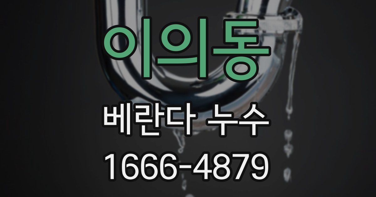 이의동 베란다 누수