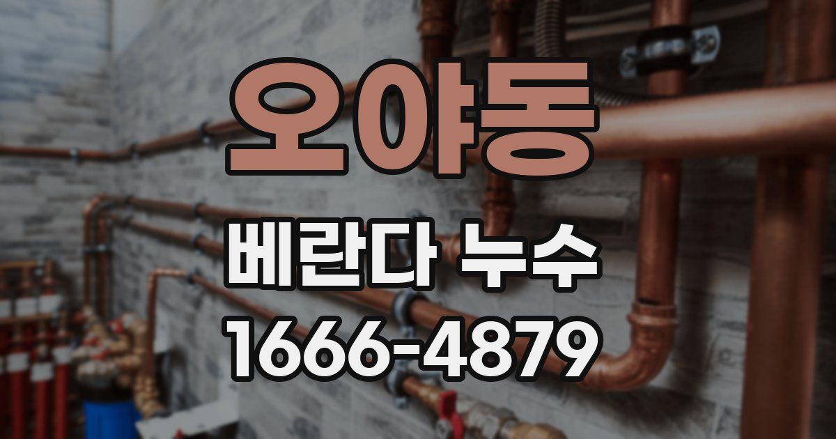 오야동 베란다 누수