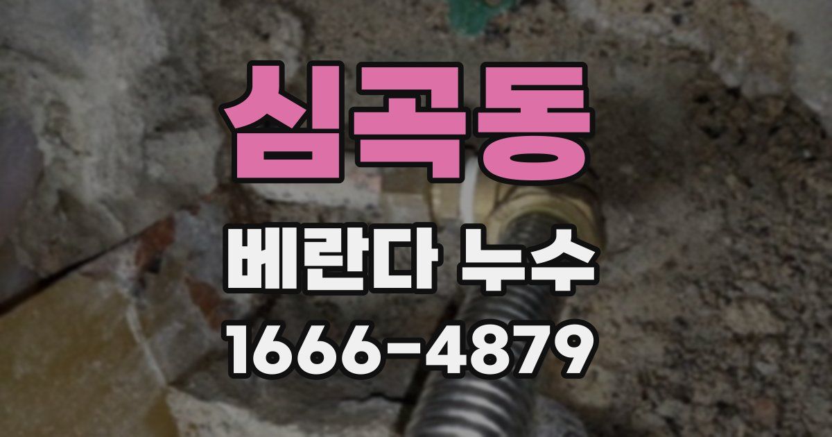 심곡동 베란다 누수