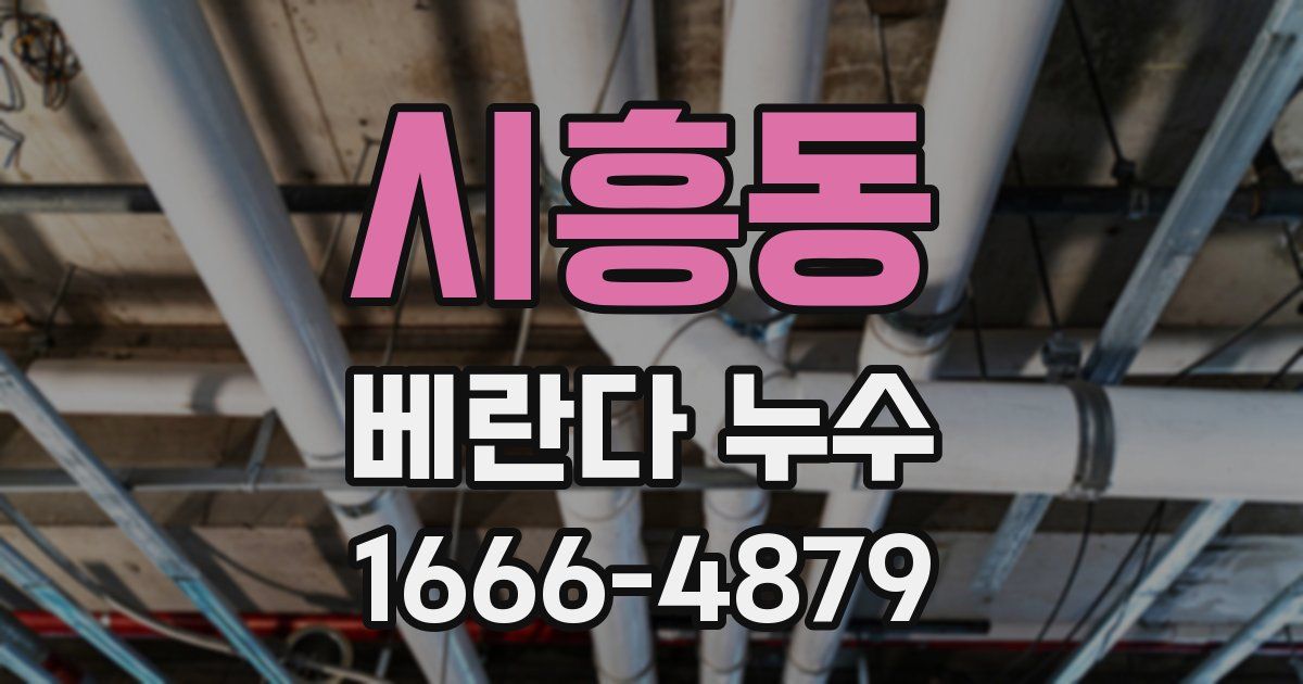 시흥동 베란다 누수
