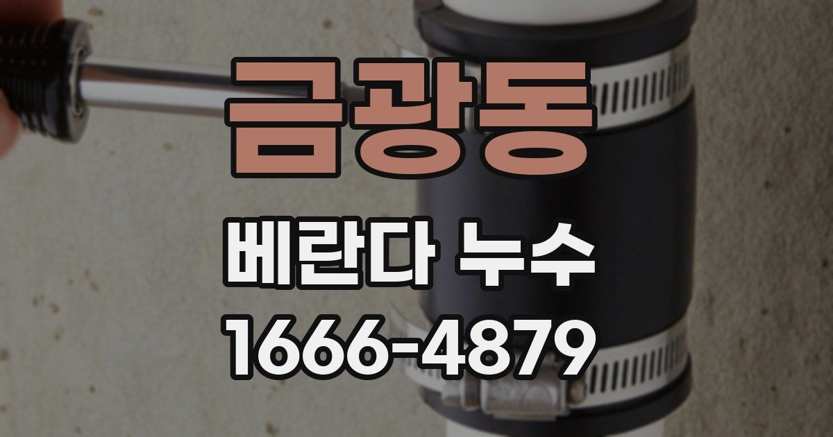 금광동 베란다 누수