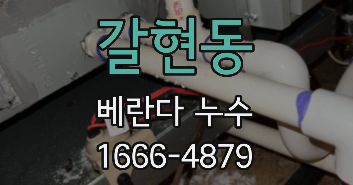 갈현동 베란다 누수