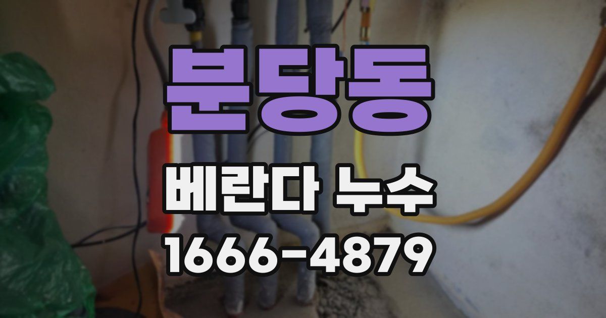 분당동 베란다 누수