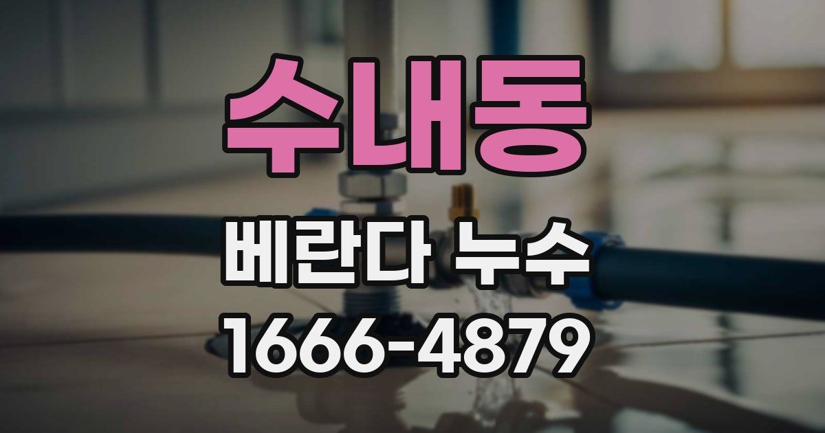 수내동 베란다 누수