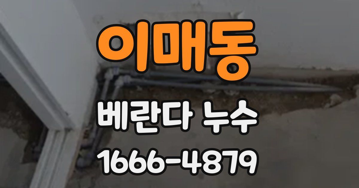 이매동 베란다 누수