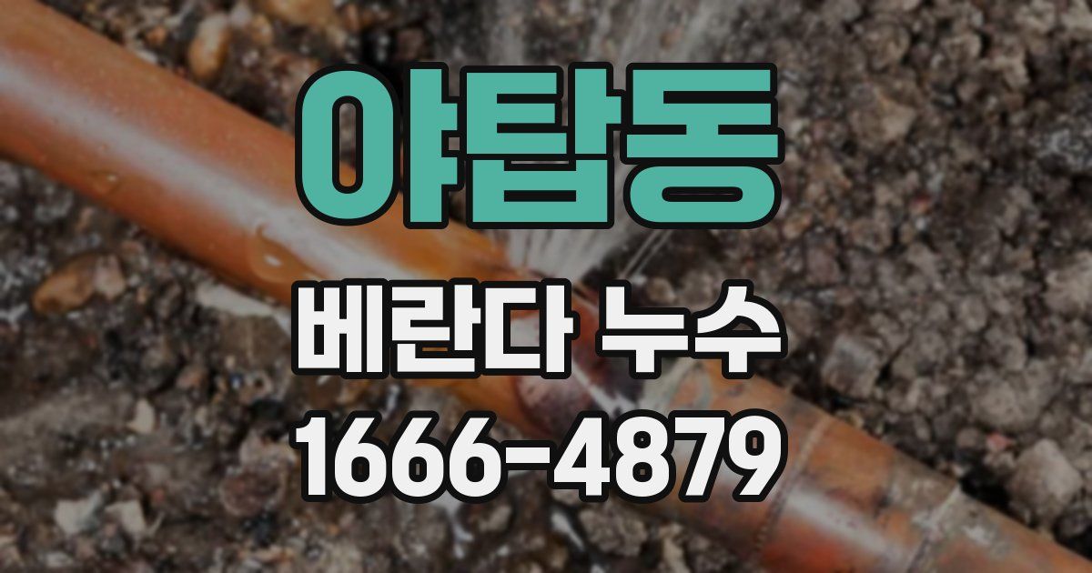 야탑동 베란다 누수