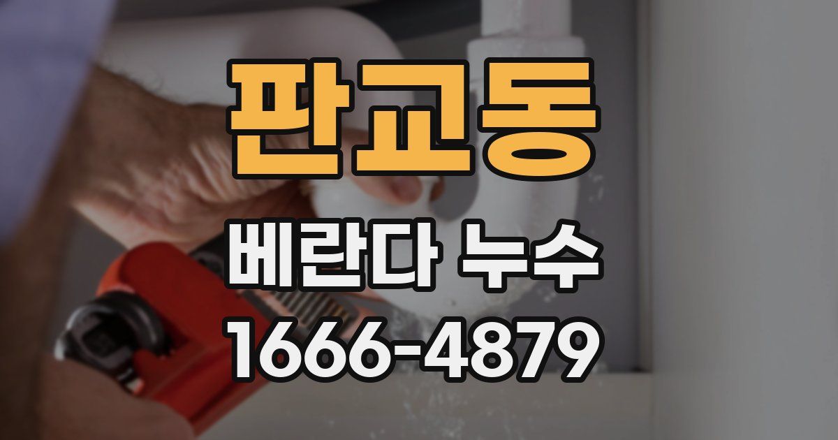 판교동 베란다 누수