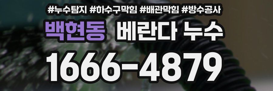 백현동 베란다 누수