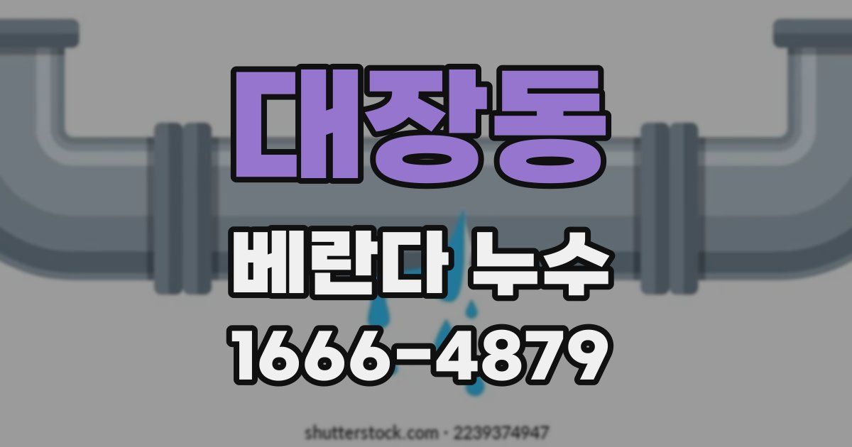 대장동 베란다 누수