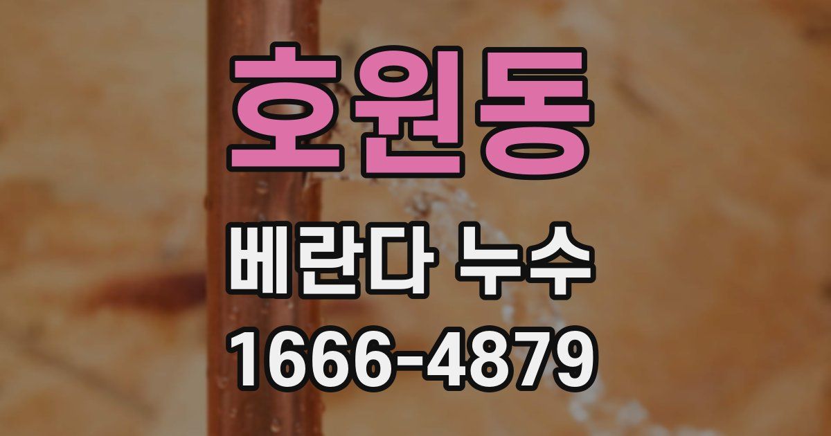 호원동 베란다 누수