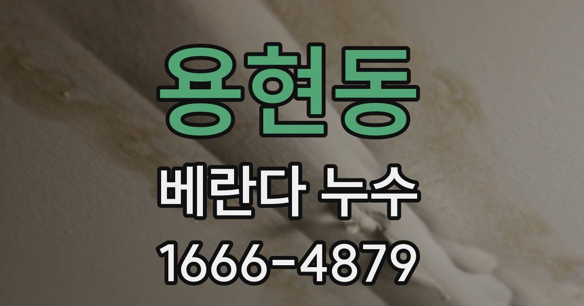 용현동 베란다 누수