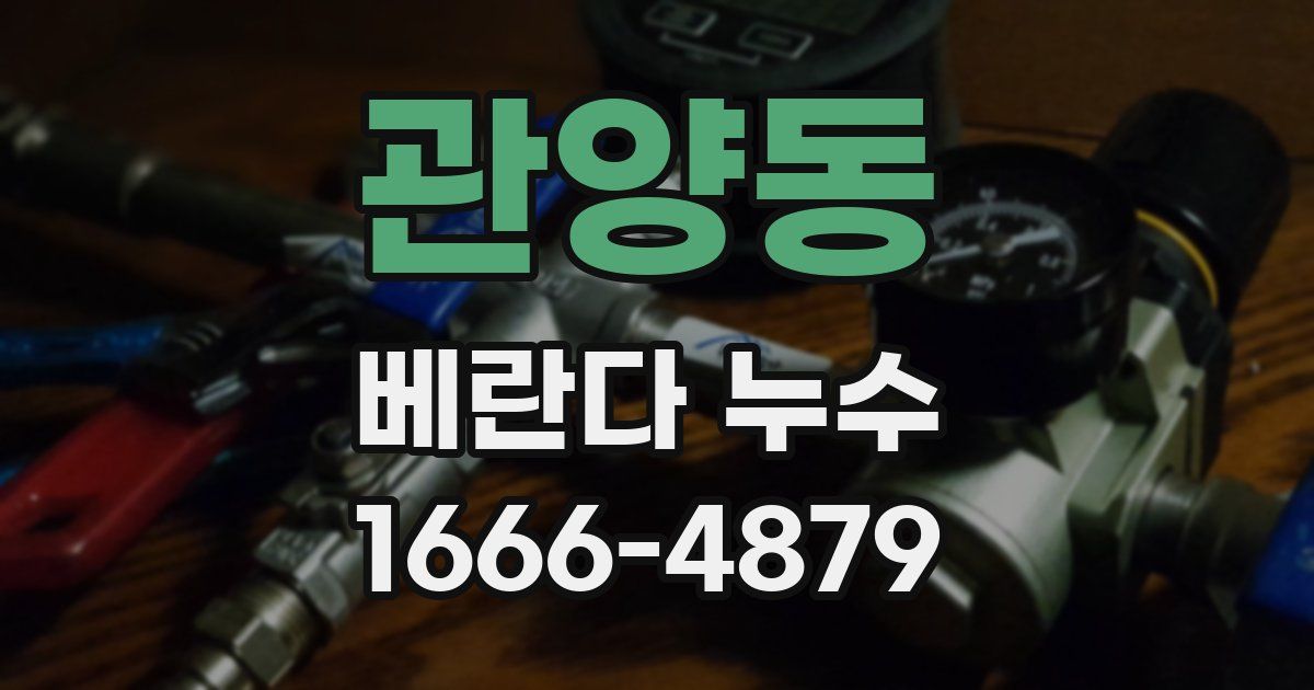관양동 베란다 누수