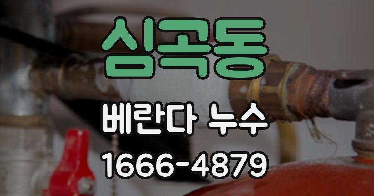 심곡동 베란다 누수