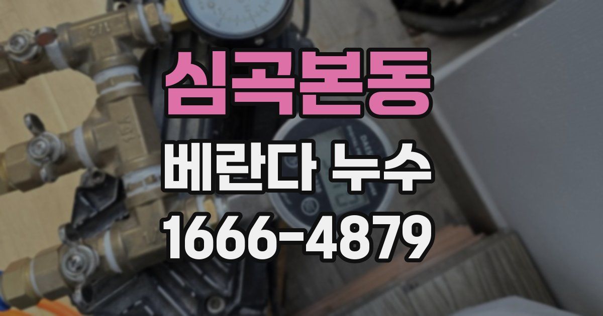 심곡본동 베란다 누수
