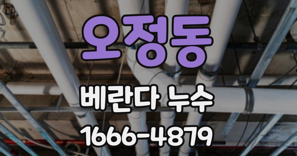 오정동 베란다 누수