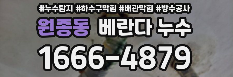 원종동 베란다 누수