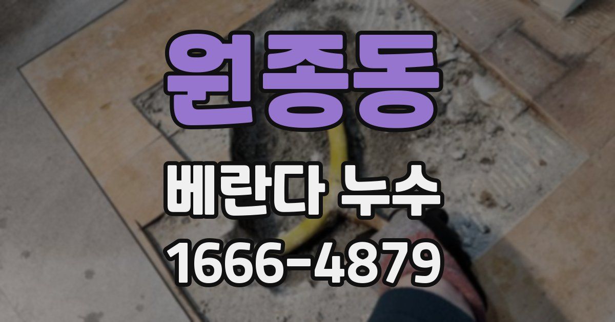 원종동 베란다 누수