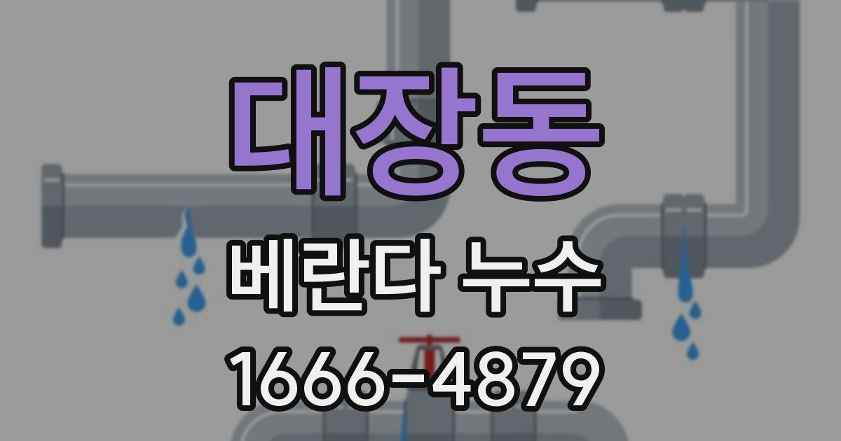 대장동 베란다 누수