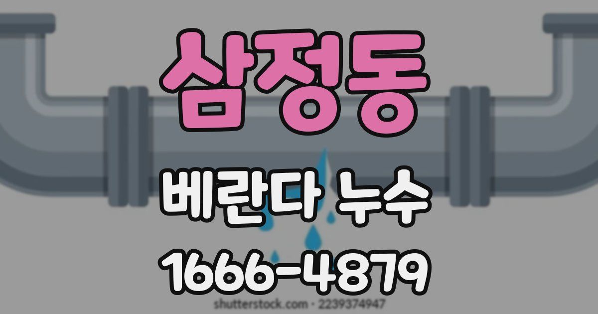 삼정동 베란다 누수