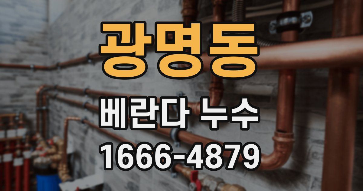 광명동 베란다 누수
