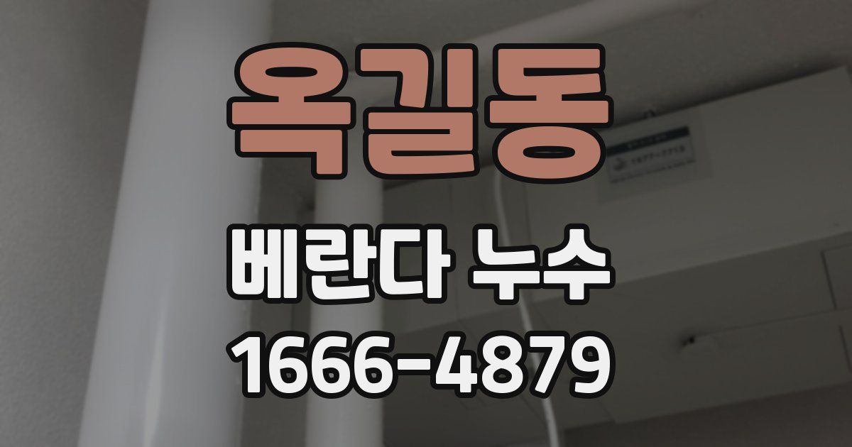 옥길동 베란다 누수