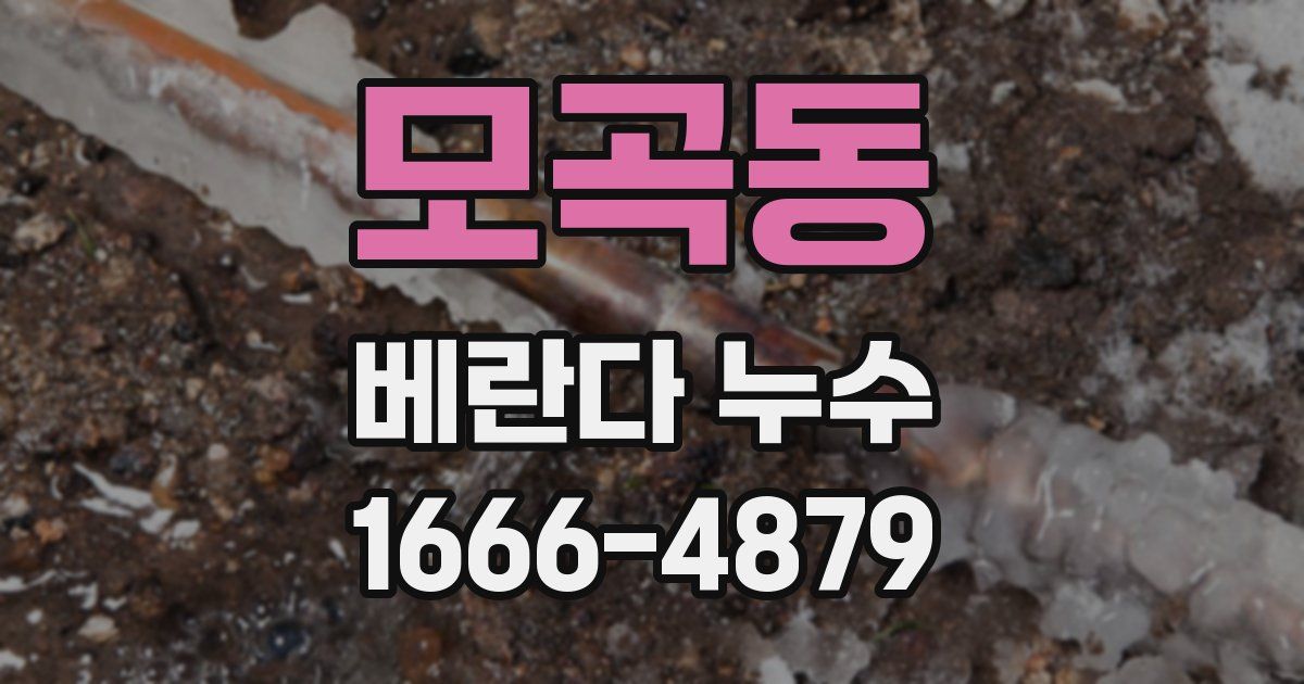 모곡동 베란다 누수