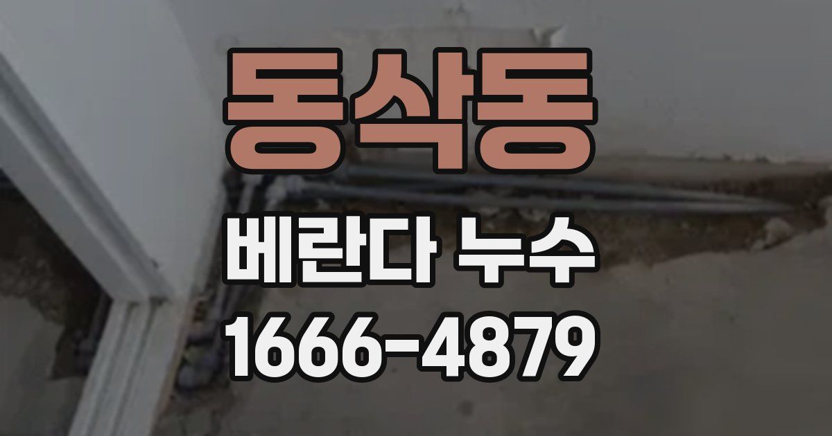 동삭동 베란다 누수