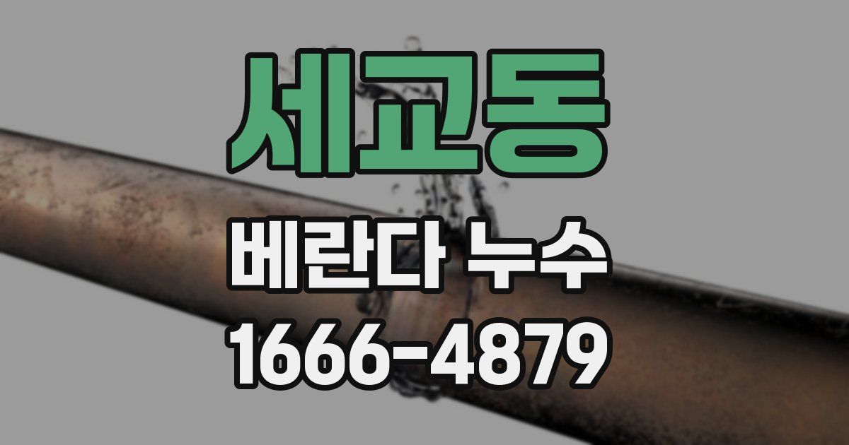 세교동 베란다 누수