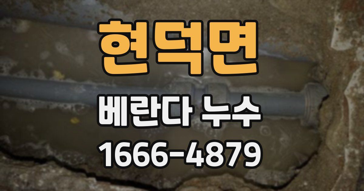 현덕면 베란다 누수