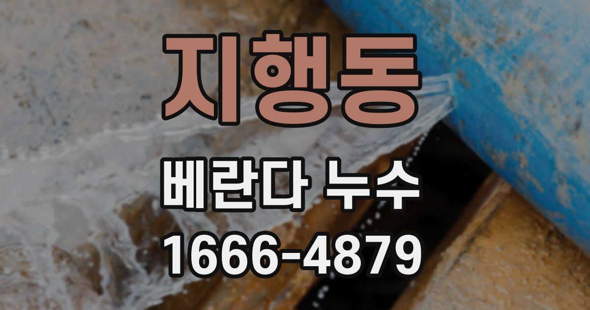 지행동 베란다 누수
