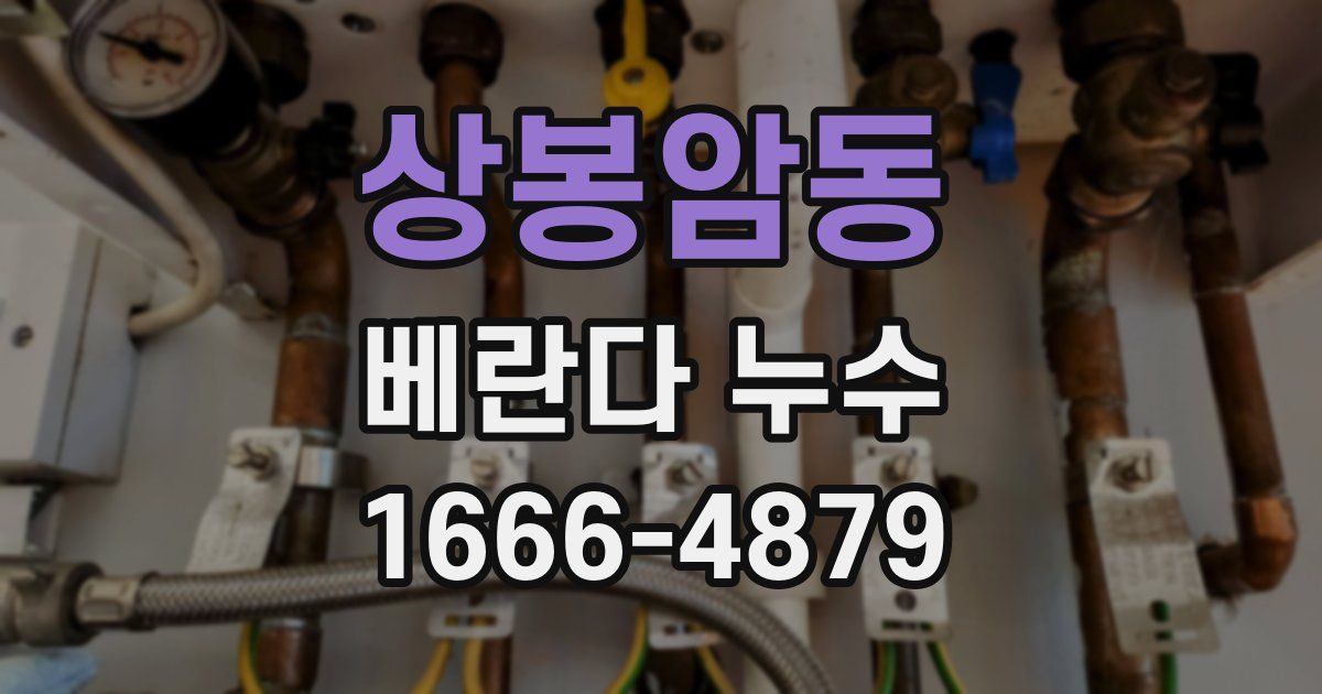 상봉암동 베란다 누수