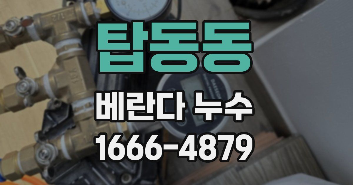 탑동동 베란다 누수