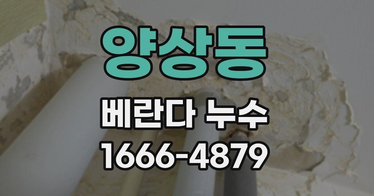 양상동 베란다 누수