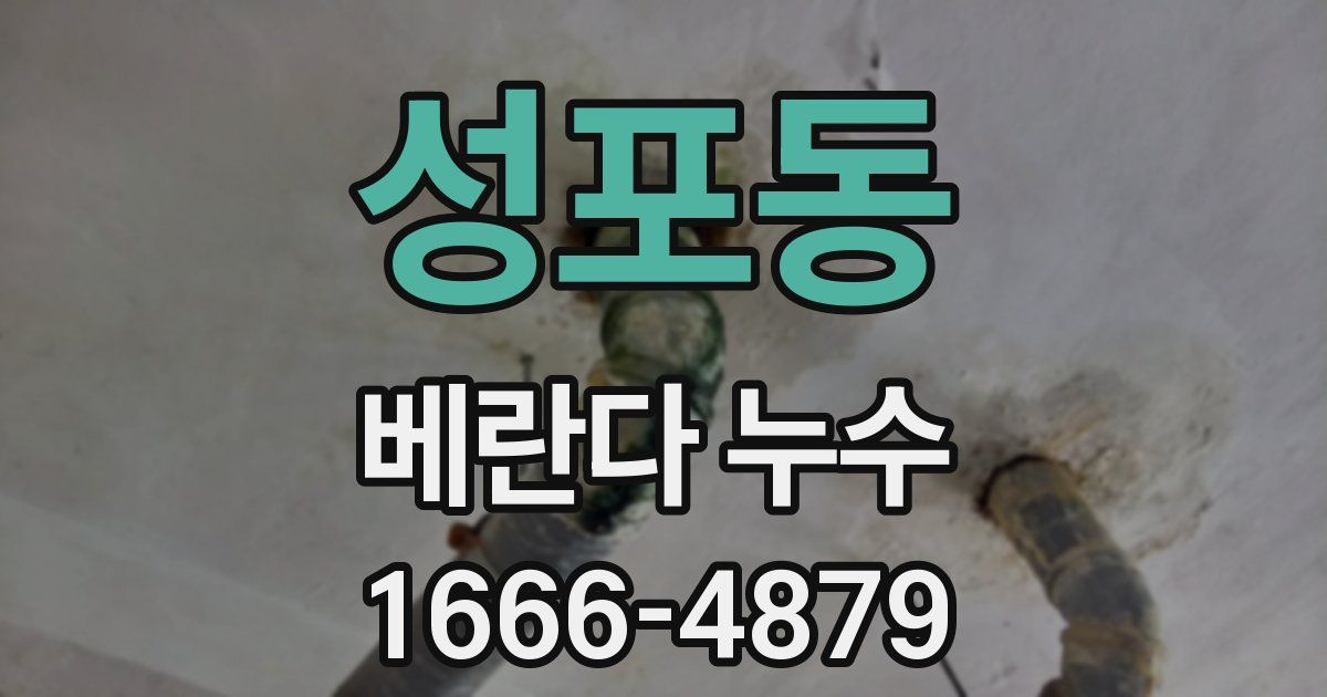 성포동 베란다 누수