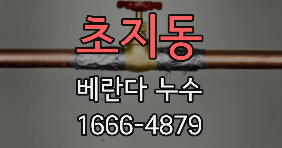 초지동 베란다 누수