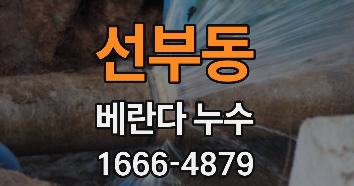 선부동 베란다 누수