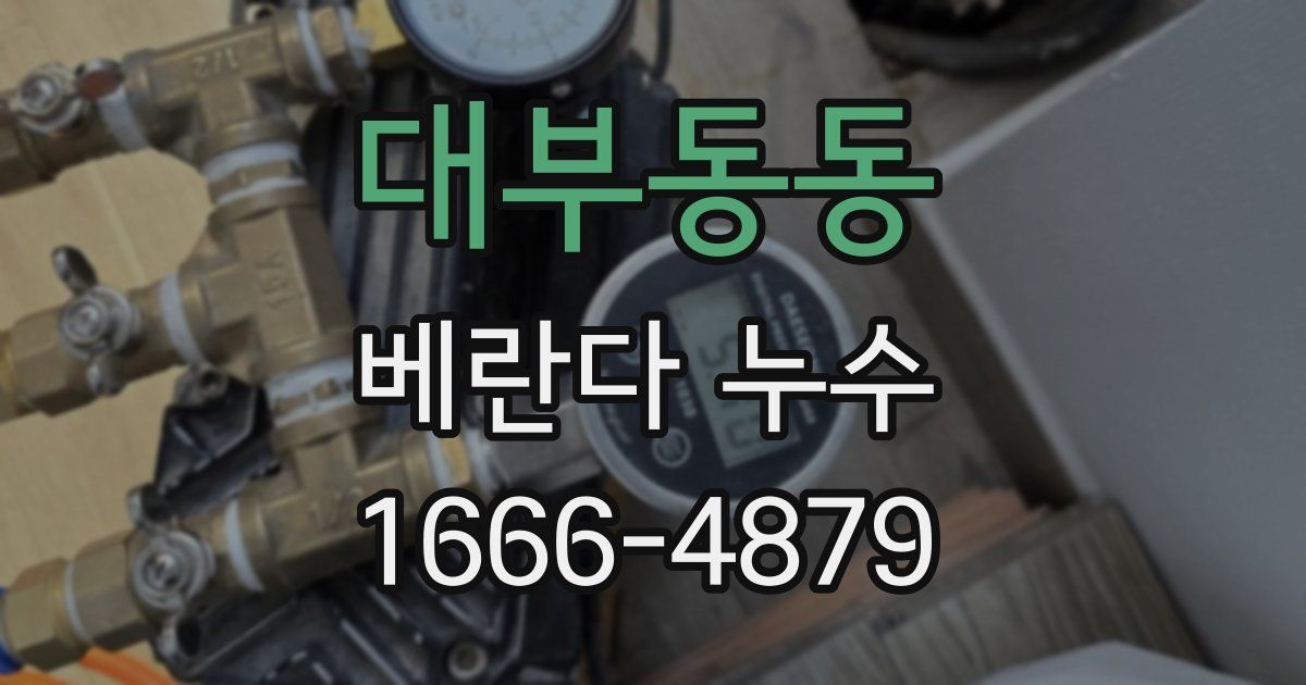 대부동동 베란다 누수