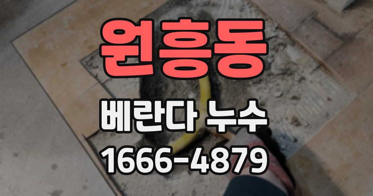 원흥동 베란다 누수