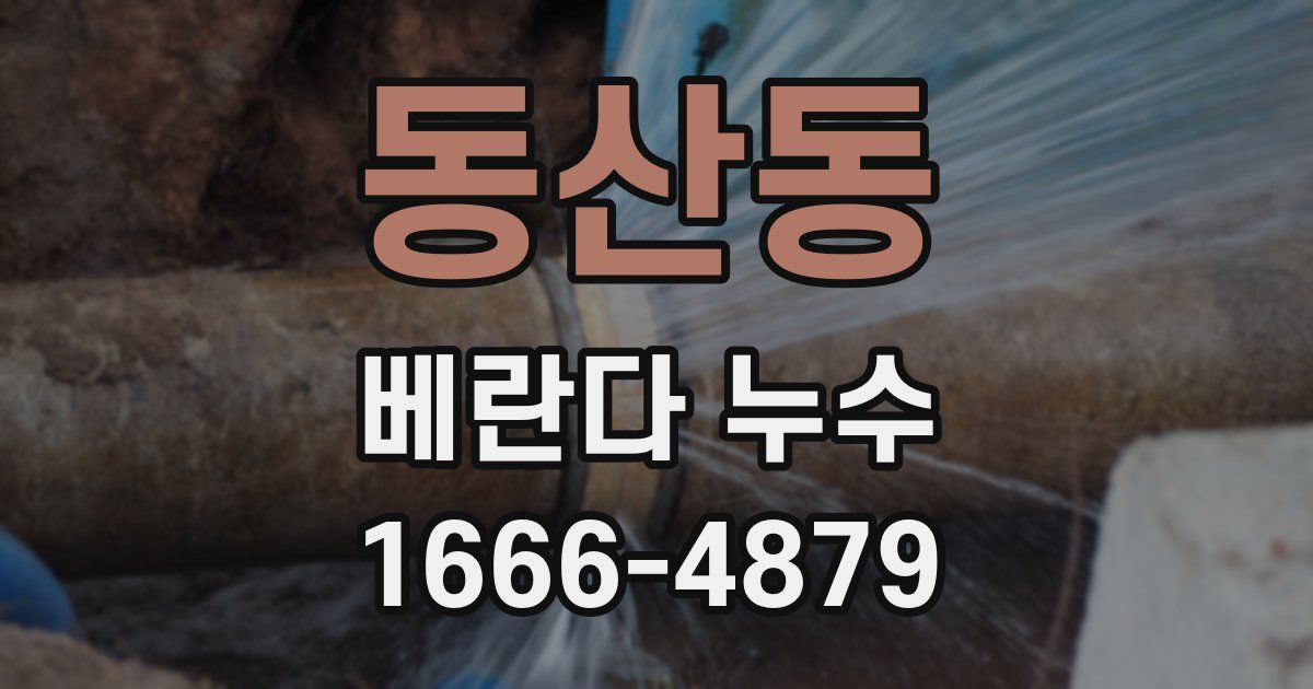 동산동 베란다 누수