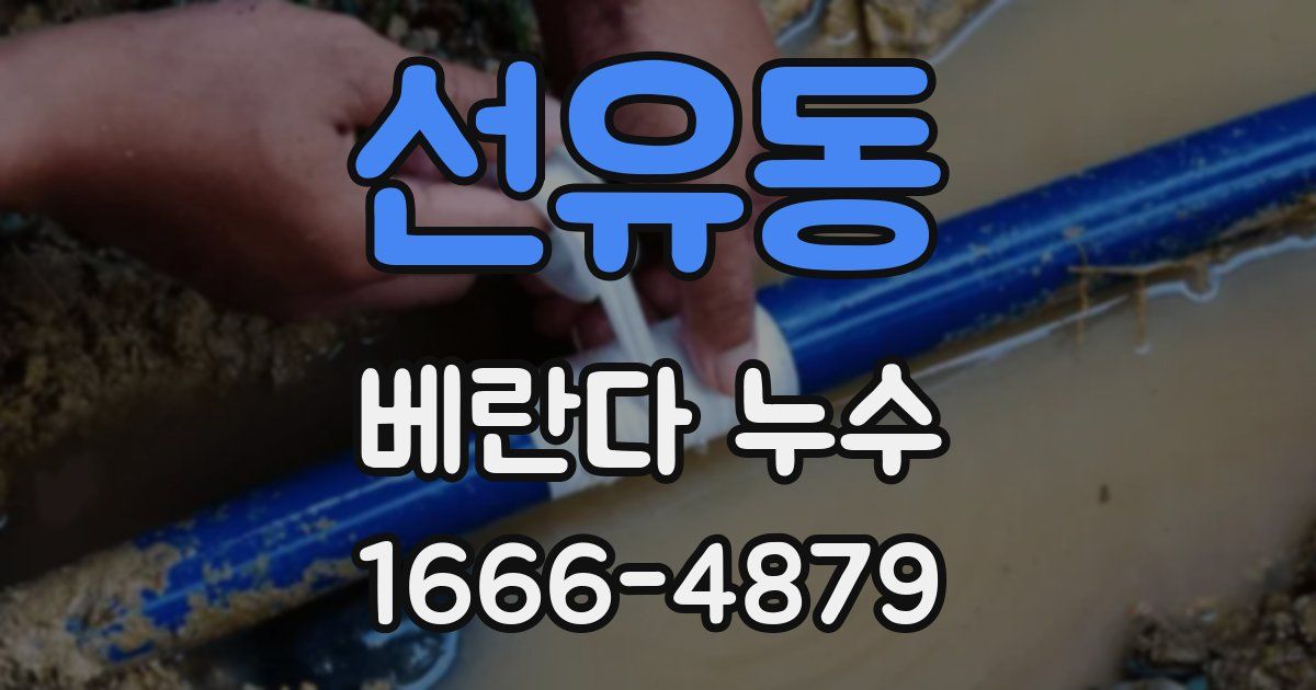 선유동 베란다 누수
