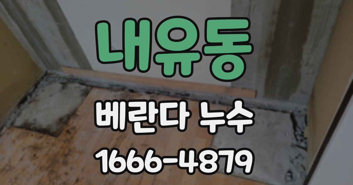 내유동 베란다 누수