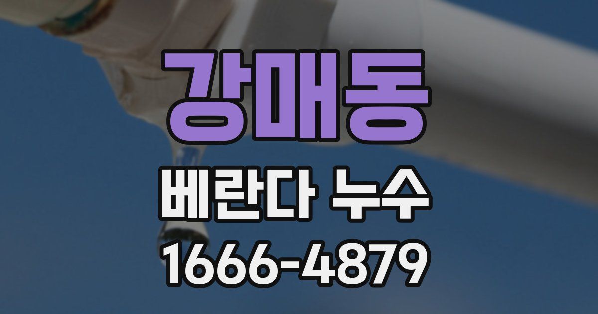 강매동 베란다 누수