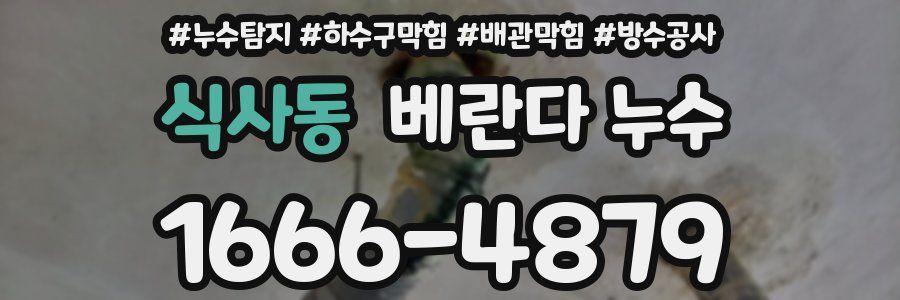 식사동 베란다 누수