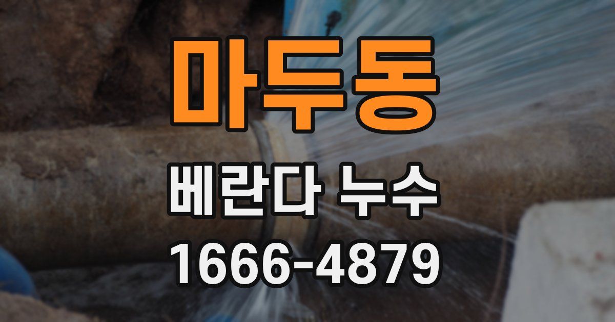 마두동 베란다 누수