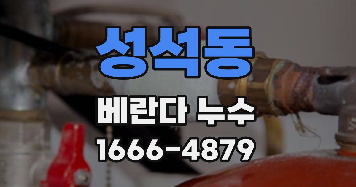성석동 베란다 누수