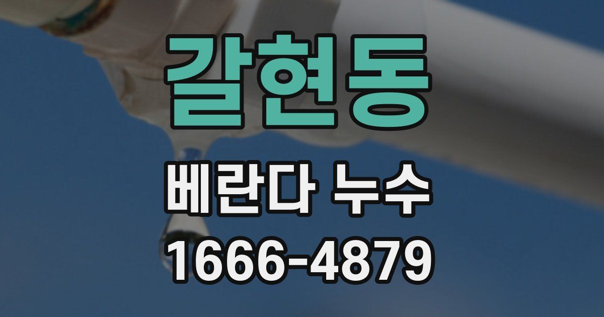 갈현동 베란다 누수