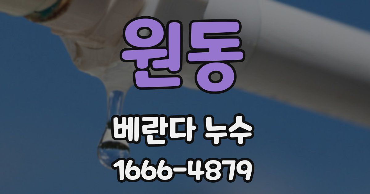 원동 베란다 누수