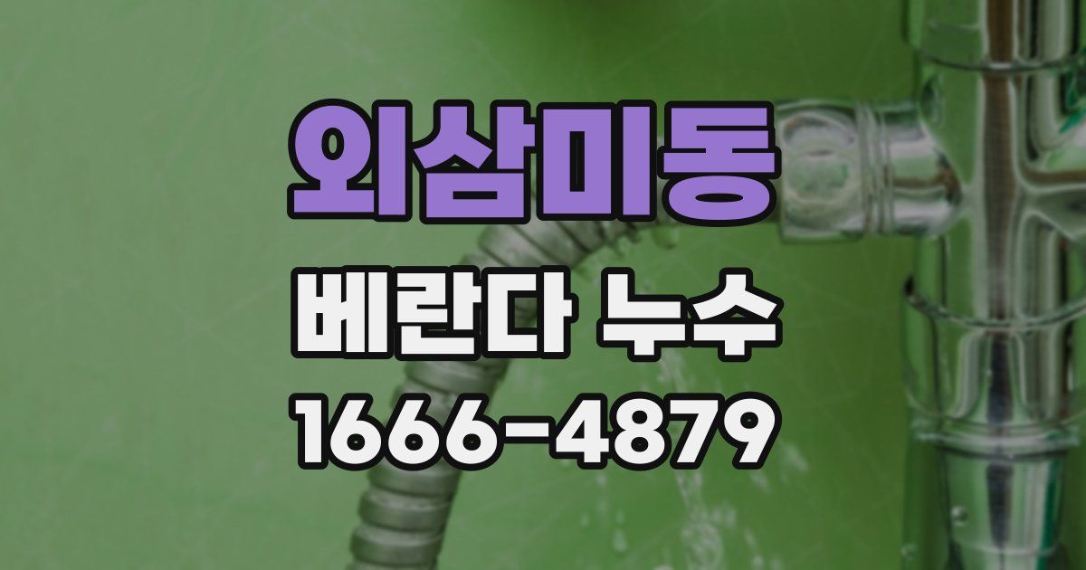 외삼미동 베란다 누수