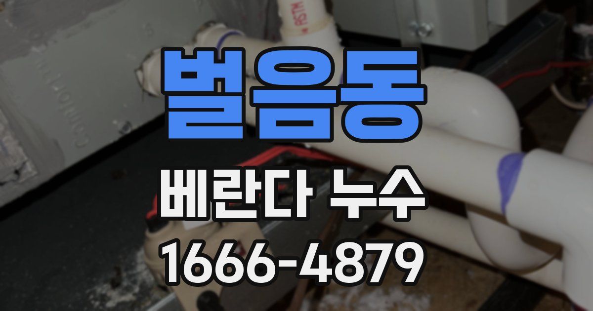 벌음동 베란다 누수