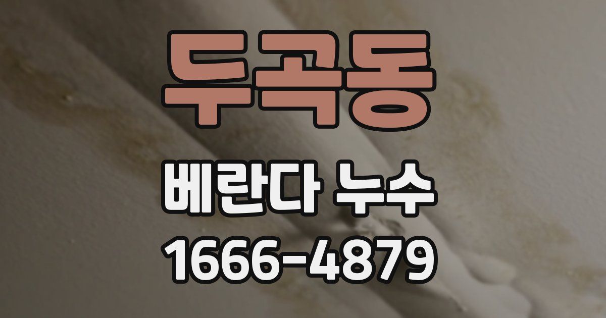 두곡동 베란다 누수